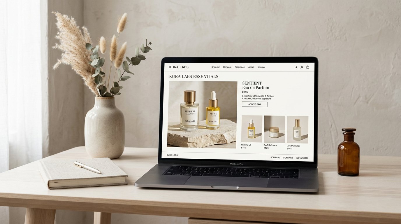 KURA LABS Botania eCommerce Mockup