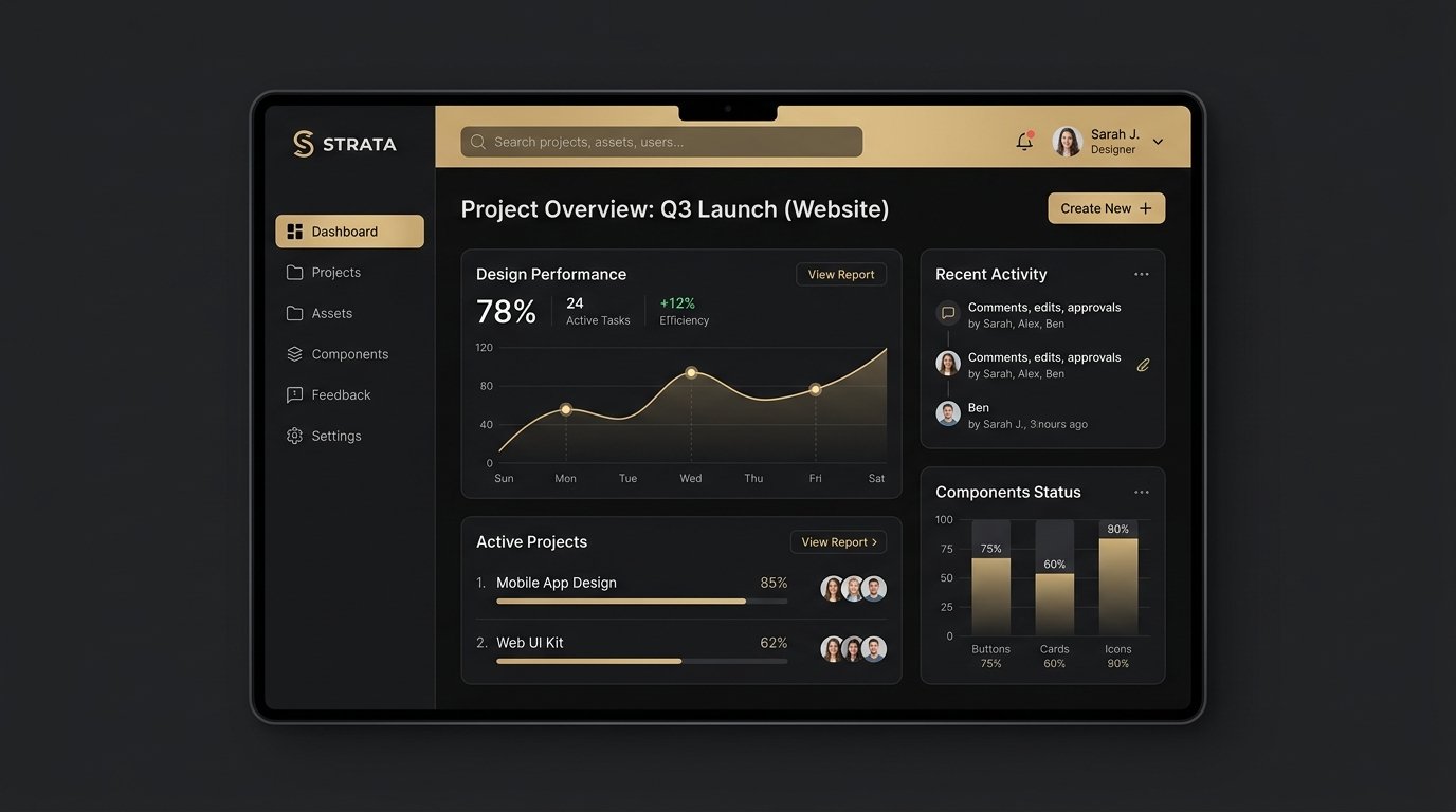 STRATA Workspace Dashboard Mockup